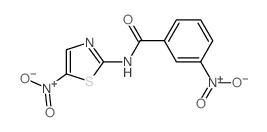 Benzamide, 3-nitro-N-(5-nitro-2-thiazolyl)-结构式