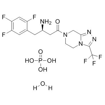 Sitagliptin phosphate monohydrate Structure