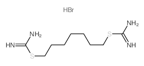 7-carbamimidoylsulfanylheptylsulfanylmethanimidamide结构式