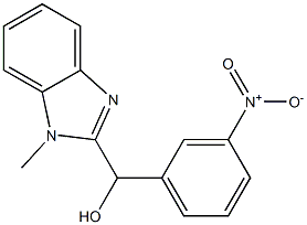 1-Methyl-α-(3-nitrophenyl)-1H-benzimidazole-2-methanol structure