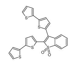 2,3-bis(5-thiophen-2-ylthiophen-2-yl)-1-benzothiophene 1,1-dioxide Structure