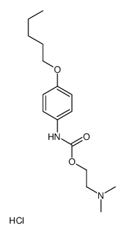 dimethyl-[2-[(4-pentoxyphenyl)carbamoyloxy]ethyl]azanium,chloride Structure