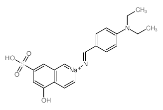 2-Naphthalenesulfonicacid, 7-[[[4-(diethylamino)phenyl]methylene]amino]-4-hydroxy-, sodium salt(1:1) picture