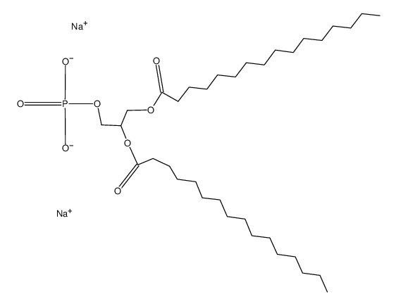 DL-BETA,GAMMA-DIPALMITOYL-ALPHA-PHOSPHATIDIC ACID DISODIUM SALT结构式