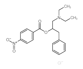 Benzeneethanol, a-[(diethylamino)methyl]-,1-(4-nitrobenzoate), hydrochloride (1:1) Structure