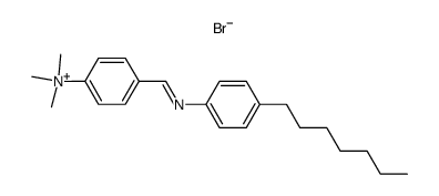 4-(((4-heptylphenyl)imino)methyl)-N,N,N-trimethylbenzenaminium bromide结构式