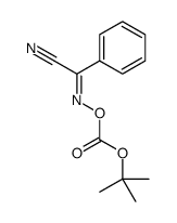 (E)-N-((tert-Butoxycarbonyl)oxy)benzimidoyl cyanide结构式