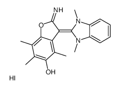 2-amino-3-(1,3-dimethylbenzimidazol-3-ium-2-yl)-4,6,7-trimethyl-1-benzofuran-5-ol,iodide Structure