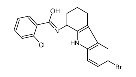 N-(6-bromo-2,3,4,9-tetrahydro-1H-carbazol-1-yl)-2-chlorobenzamide结构式