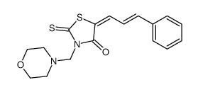 4-Thiazolidinone, 3-(4-morpholinylmethyl)-5-(3-phenyl-2-propenylidene)-2-thioxo- structure