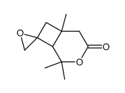 5,5,9-trimethyl-2,6-dioxa-7-oxobicyclo(4.3.0)octylspiro(2.7)decane结构式