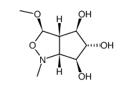 1H-Cyclopentcisoxazole-4,5,6-triol, hexahydro-3-methoxy-1-methyl-, 3R-(3.alpha.,3a.alpha.,4.alpha.,5.beta.,6.alpha.,6a.alpha.)-结构式