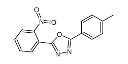 2-(4-methylphenyl)-5-(2-nitrophenyl)-1,3,4-oxadiazole Structure