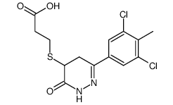 4-(2-Carboxyethyl)thio-6-(3,5-dichloro-4-methylphenyl)-4,5-dihydro-3(2H)pyridazinone Structure