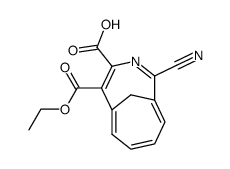 9-carbethoxy-10-carboxy-2-cyano-3,8-methano-1-aza<10>annulene结构式