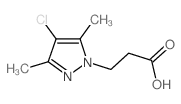 3-(4-CHLORO-3,5-DIMETHYL-PYRAZOL-1-YL)-PROPIONIC ACID结构式