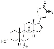 Cholan-24-aMide, 3,6-dihydroxy-, (3a,5b,6a)- structure