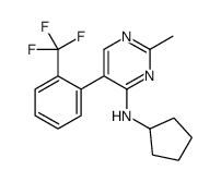 N-cyclopentyl-2-methyl-5-[2-(trifluoromethyl)phenyl]pyrimidin-4-amine Structure