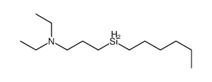 N,N-diethyl-3-hexylsilylpropan-1-amine结构式