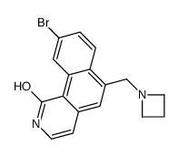 6-(azetidin-1-ylmethyl)-9-bromo-2H-benzo[h]isoquinolin-1-one结构式