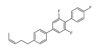 1,3-difluoro-2-(4-fluorophenyl)-5-(4-pent-3-enylphenyl)benzene结构式