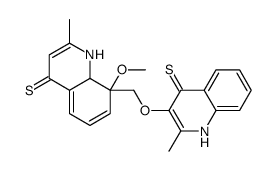 3-[(8-methoxy-2-methyl-4-sulfanylidene-1,8a-dihydroquinolin-8-yl)methoxy]-2-methyl-1H-quinoline-4-thione结构式