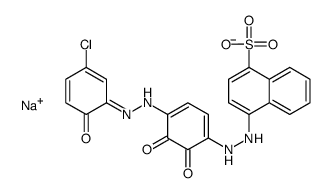 4-[[[(5-chloro-2-hydroxyphenyl)azo]dihydroxyphenyl]azo]naphthalene-1-sulphonic acid, sodium salt structure