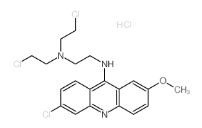 1,2-Ethanediamine,N1,N1-bis(2-chloroethyl)-N2-(6-chloro-2-methoxy-9-acridinyl)-, hydrochloride(1:2)结构式