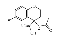 4-acetamido-2,3-dihydro-6-fluoro-4H-1-benzopyran-4-carboxylic acid Structure