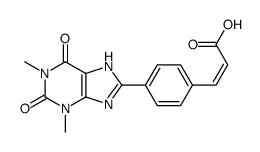 (E)-3-[4-(1,3-dimethyl-2,6-dioxo-7H-purin-8-yl)phenyl]prop-2-enoic acid Structure