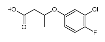 3-(3-chloro-4-fluorophenoxy)butyric acid结构式