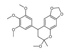 6-methoxy-6-methyl-8-(3,4,5-trimethoxyphenyl)-7,8-dihydro-[1,3]dioxolo[4,5-g]chromene结构式