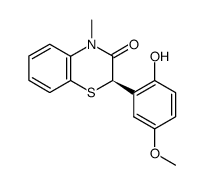 (+)-(R)-3,4-dihydro-2-(2-hydroxy-5-methoxyphenyl)-4-methyl-3-oxo-2H-1,4-benzothiazine Structure