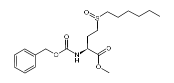 benzyl (S)-1-(methoxycarbonyl)-3-(hexylsulfinyl)propylcarbamate结构式