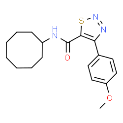 N-Cyclooctyl-4-(4-methoxyphenyl)-1,2,3-thiadiazole-5-carboxamide picture