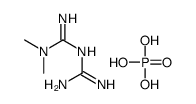 3-(diaminomethylidene)-1,1-dimethylguanidine,phosphoric acid Structure