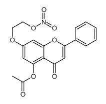 [7-(2-nitrooxyethoxy)-4-oxo-2-phenylchromen-5-yl] acetate Structure