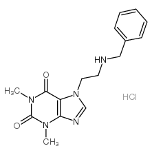 7-[2-(benzylamino)ethyl]-3,7-dihydro-1,3-dimethyl-1H-purine-2,6-dione monohydrochloride Structure