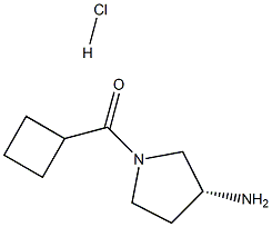 (R)-(3-Aminopyrrolidin-1-yl)(cyclobutyl)methanone hydrochloride结构式