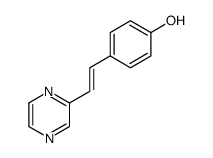 (E)-4-<2-(2-pyrazinyl)ethenyl>phenol Structure