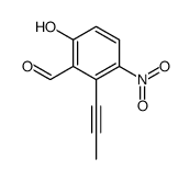 6-hydroxy-3-nitro-2-prop-1-ynylbenzaldehyde结构式