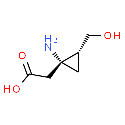 Cyclopropaneacetic acid, 1-amino-2-(hydroxymethyl)-, trans-(-)- (9CI)结构式