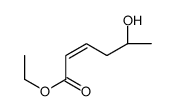 ethyl (5R)-5-hydroxyhex-2-enoate结构式