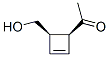 Ethanone, 1-[4-(hydroxymethyl)-2-cyclobuten-1-yl]-, cis- (9CI) structure