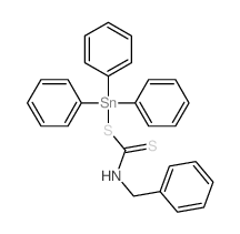 (benzylamino)methanedithioate; triphenyltin structure