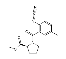 (S)-methyl 1-(2-azido-5-methylbenzoyl)pyrrolidine-2-carboxylate结构式