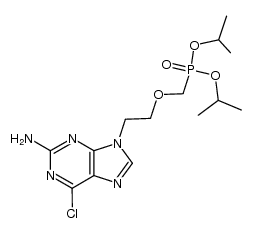 2-amino-9-[2-(diisopropylphosphorylmethoxy)ethyl]-6-chloro-9H-purine Structure