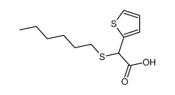 α-hexylthio-2-thienylacetic acid Structure