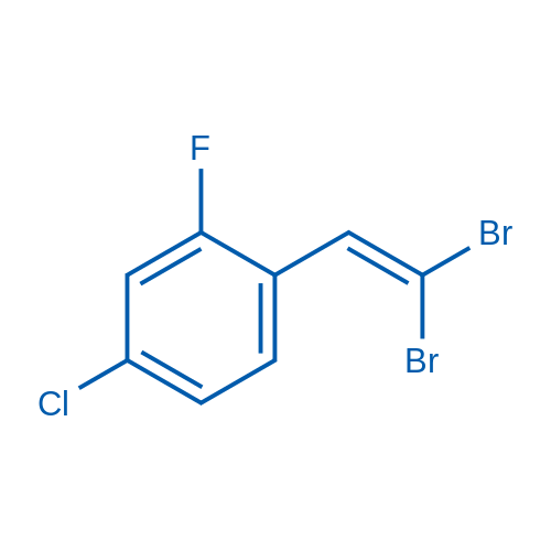 1-(2,2-Dibromovinyl)-4-chloro-2-fluorobenzene structure