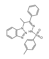 2-(benzotriazol-1-yl)-3-phenylpropan-3-one p-tosylhydrazone Structure